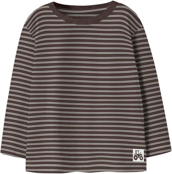 NAME IT Jongens Lange Mouwen T-shirt Gestreept Katoen Bruin Maat 116