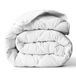 ViscoSoft Microfiber All Seasons Down Alternative Gewatteerde Dekbed - Koelend Ademend Premium Zachte Omkeerbare Microfiber Dekbed, Wit, Volledig