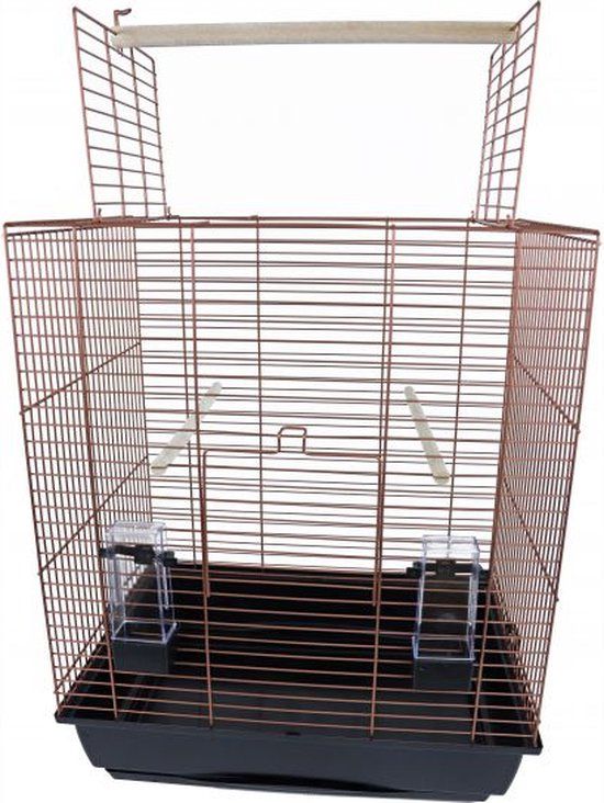Boon Interzoo Vogelkooi Big Ara - Koper/Zwart - 55,5x42,5x67,5/88 cm