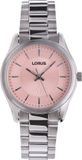 LORUS Montre à quartz analogique pour femme avec bracelet en acier inoxydable, argent, argent/rose, taille unique, Classique
