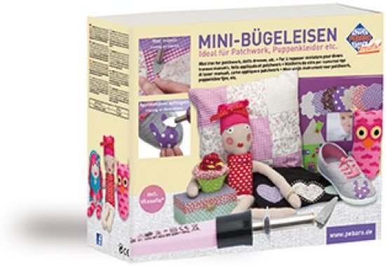 Pebaro Mini Strijkijzer Set 0219 - 2 opzetstukken - incl vliesofix