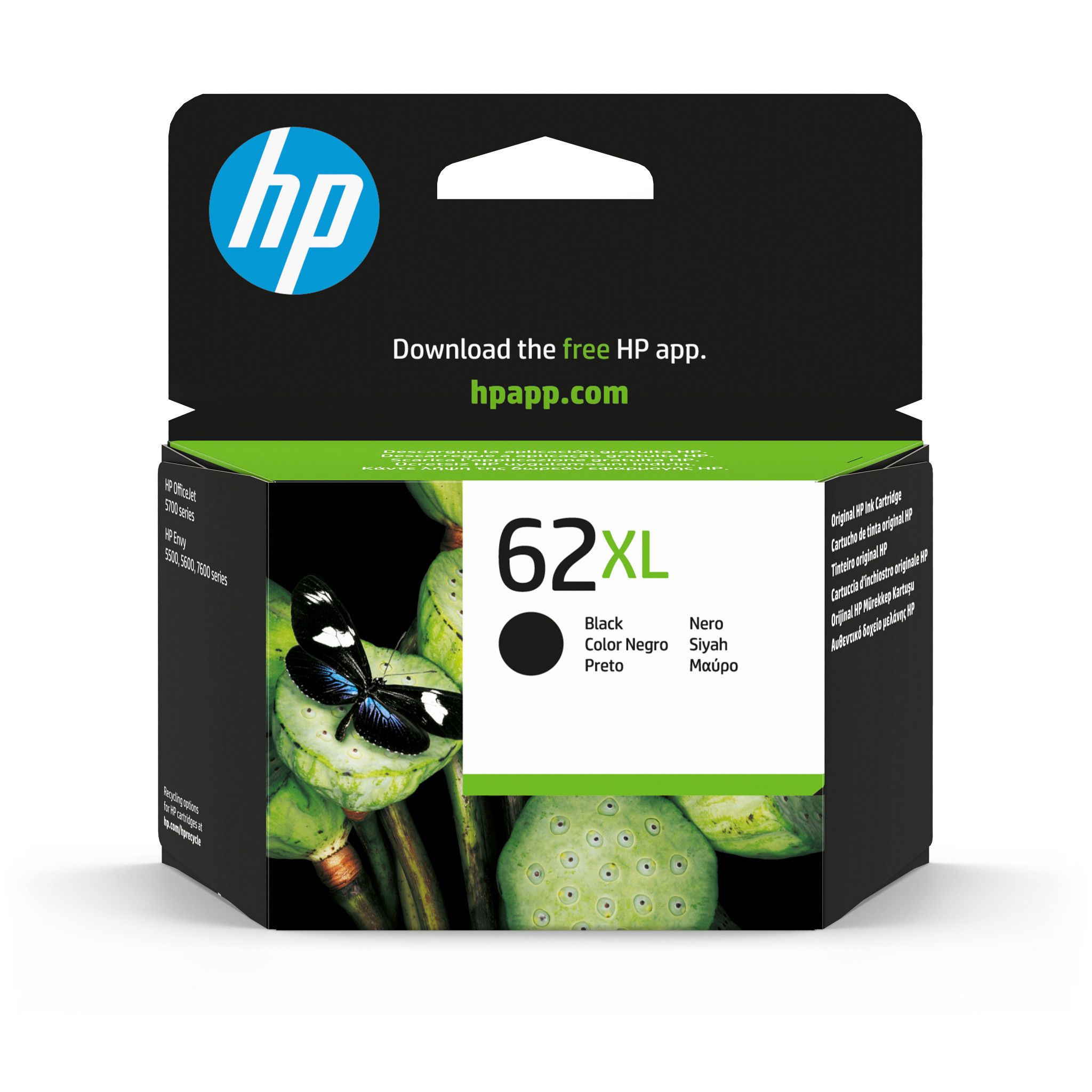 HP 62XL High Yield Black Ink Cartridge - Original
