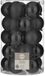 House of Seasons Boules de Noël - 25 pièces - noir - 8 cm - plastique
