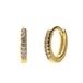Lucardi Dames Zilveren goldplated oorringen met zirkonia