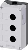 Siemens 3SU1803-0AA00-0AB1 Lege behuizing 3 inbouwplaatsen (l x b x h) 154 x 85 x 64 mm Zonder markering Grijs 1 stuk(s)