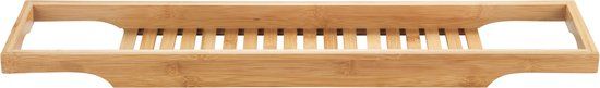 WENKO Bambusa Badbrug - 70x16cm - Bamboe - Badrek - Bruin