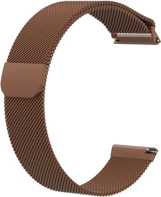 KELERINO. Milanees bandje voor Fitbit Versa - Bruin