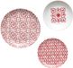Guzzini - LE MAIOLICHE Set van 6 tafelbladen, dinerborden, diepe borden, fruit-/dessertborden - Glanzend rood - 10290931