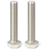 cyclingcolors 2 x M20 x 55 mm DIN 933 ISO 4017 A2 Stainless Steel Hex Bolts Full Thread