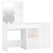 VidaXL Kaptafel met kastje en LED's, bewerkt hout, wit