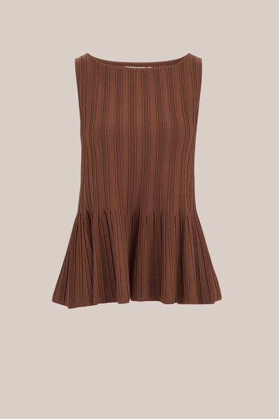 WE Fashion Dames gebreide top met structuur en stretch