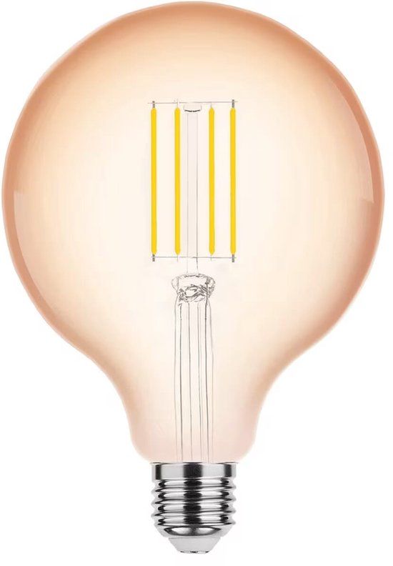 Modee E27 LED Lamp Dimbaar 4W - 300lm - 1800K - Warm Wit - LED Filament Amber Globe G125