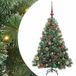 vidaXL Kunstkerstboom met 150 LED, Standaard, Groen, 120 cm, PE en PVC