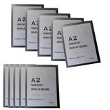 TUKA-i-AKUT [10x] A2 Infoframe Magneetlijst met Zelfklevende Achterkant, Gemakkelijk Uitwisselbaare Magnetische Wissellijst voor Wanden en Deuren, Informatielijst Set van 10, Zwart, TKD8400-A2-10x