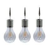 Lumisky Lumi Jardin 3x Filament Edisun IP44 Zonne-energie Hanglamp H17cm