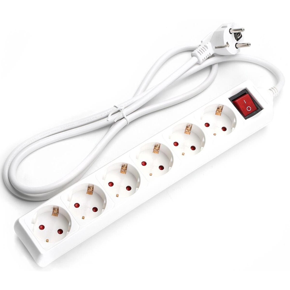 BES LED Verlengsnoer - Aigi Frutsi - 6 Stopcontacten - 1.5 Meter - Wit