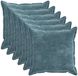 vidaXL Housse de coussin 6 pièces bois bleu 80 x 80 cm tissu chenille