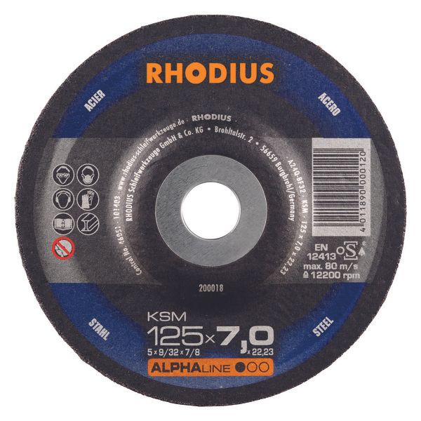 Rhodius KSM ALPHALINE L - Afbraamschijf - 125mm - 25 stuks
