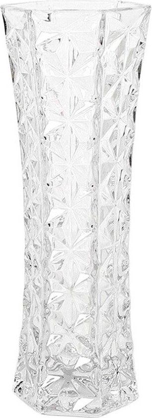 Gerimport Bloemenvaas Ornament Glas - 29 x 11 cm - Transparant
