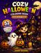 Cozy Halloween Coloring Book: 52 Cute and Fun Halloween Coloring Pages for Kids Ages 3-6