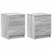 vidaXL Nachtkastjes - 2 stuks - met 2 lades - 40x36x50 cm - grijs sonoma eiken