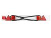 LAS 10150 sjorbanden met dubbele lus, 25 mm x 45 cm, zwart, set van 2, Geel