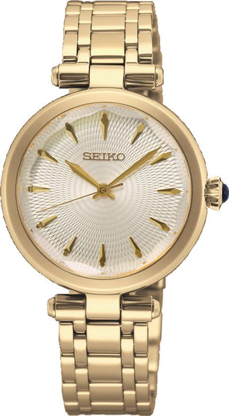 Seiko SRZ554P1 dames horloge - goudkleurig - analoog - staal - 30 mm