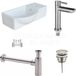 Sani Royal Lavabo en céramique avec robinet, évacuation et siphon Inox Bari 40x22x12,5 cm