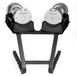 Haltères Set halteres réglables - 23,5 kg, 32,5 kg ou 41,5 kg - Chromé - Avec support