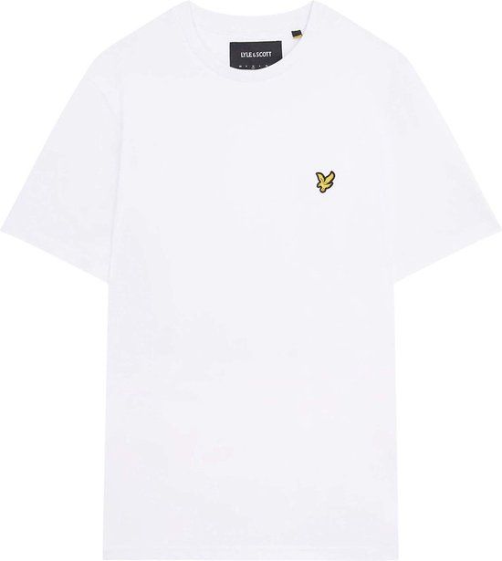 Lyle and Scott Men's White T-shirt - Size L - Slim-fit