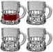 Merkloos Shotglaasjes bierpul - 12x stuks - met handvat - 2cl - polycarbonaat kunststof - Oktoberfest bar - shotjes mini glazen