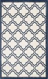 Safavieh Trellis Indoor/Outdoor Geweven Gebiedsdeken, Amherst Collection, AMT412, in Ivoor & Navy, 91 X 152 cm