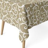 ECOMMERC3 Vlekafstotend tafelkleed voor rechthoekige tafel, afmeting 100 x 140 cm, vuilafstotend, extra zacht en waterdicht, mosterdkleurig