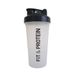 Fit & Protein Shaker voor eiwitshakes, 600 ml, BPA-vrij, transparant, 222422