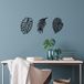 Stijlvol zwart decoratief metalen wandaccessoire (3 stuks)