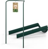 GardenGloss® Gecoate Stalen Heestersteunen (5 Stuks) - Heestersteun Halfrond 70cm x 40cm - Bloemsteun Voor Hortensia's En Rozen - Stalen Plantensteun