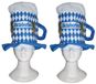 Merkloos Beieren bierpul hoed - 2x - voor volwassenen - verkleedaccessoires - oktoberfest - bierfeest - tiroler