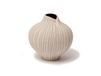 Lindform Vase Line Sand blanc rayure en pierre, moyen