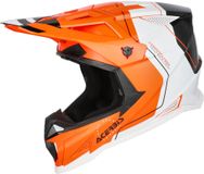 Acerbis T711, casque de motocross, couleur: Orange/Blanc/Noir, taille: M