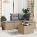 Maison Exclusive - Ensemble de meubles de jardin 5 pièces avec canapé et coussins, beige, en polyrotin