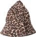 Merkloos Opvouwbare Emmerhoed - Zonnehoed Unisex - Buitenactiviteiten Bescherming - Dubbelzijdig Patroon - 26 x 26 x 18 cm - Luipaard