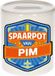 Bellatio Decorations Kinder spaarpot met naam - Pim - keramiek - met dop - wit