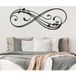 Notes de Musique Sticker Mural - 7x14 Cm - Noir