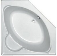 Plieger Contour Hoekbad - 125x125cm - Acryl - Wit - Met Poten