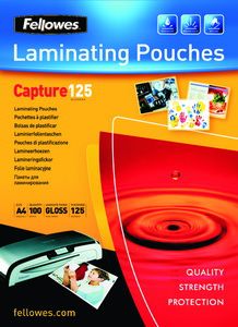 Fellowes 125 micron lamineerhoezen glanzend - 65x95mm - 100 stuks