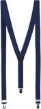 Ladeheid Bretels Y-model Elastiek Donkerblauw Clips Zilverkleurig Unisex Volwassenen
