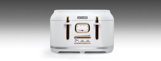 Muse MS-131W Broodrooster - 4 Toasts - 1800W - Wit/Messing