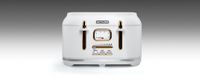 Muse MS-131W Grille-pain - 4 toasts - 1800W - Blanc/Laiton