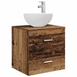 vidaXL Meuble sous vasque mural Vieux bois 49,5 x 41 x 64,5 cm