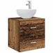 vidaXL Wandgemonteerde wastafelmeubel Oud hout 49,5 x 41 x 64,5 cm